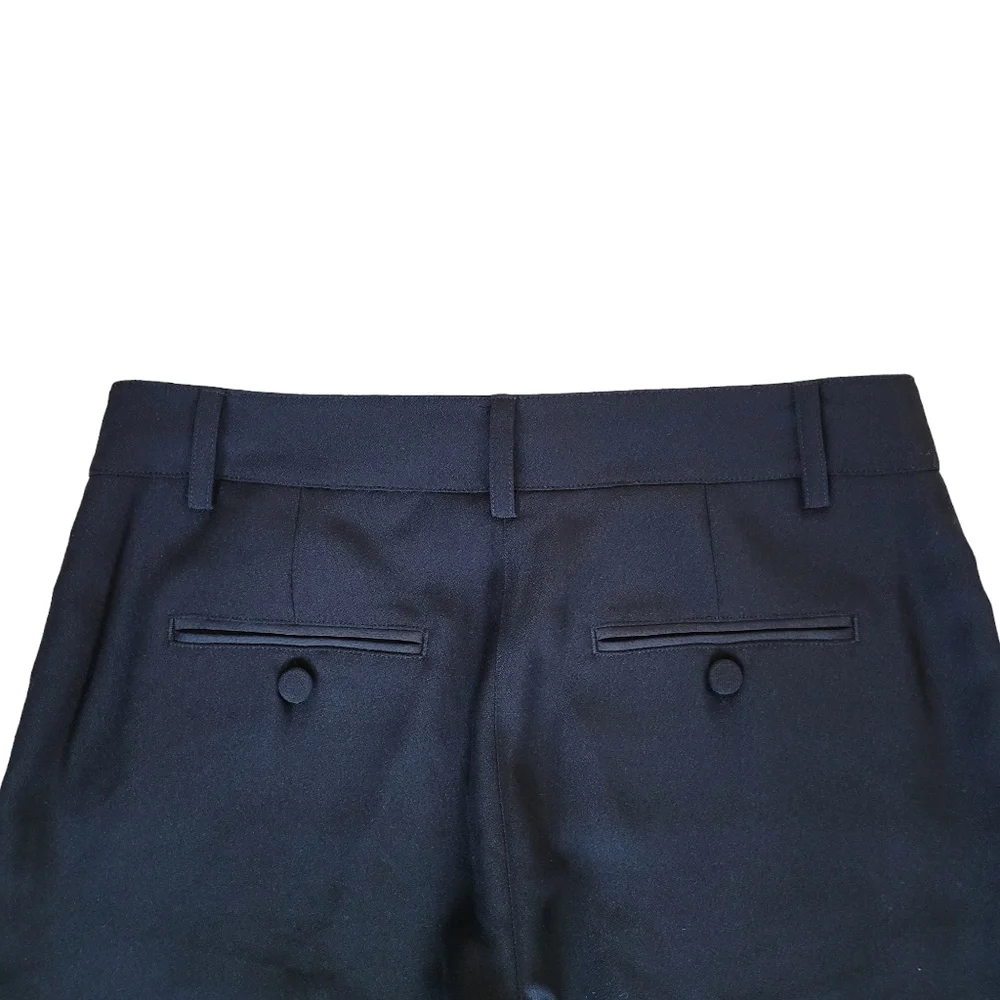 Rudsak Tuxedo Dress Pants Satin Side Stripes Slim Fit Cropped - Picture 5 of 11